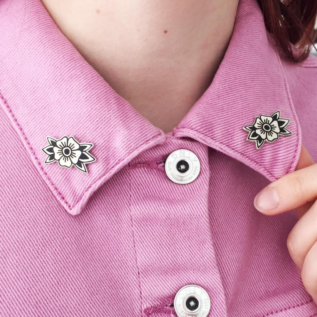 Traditional Flower Enamel Pin