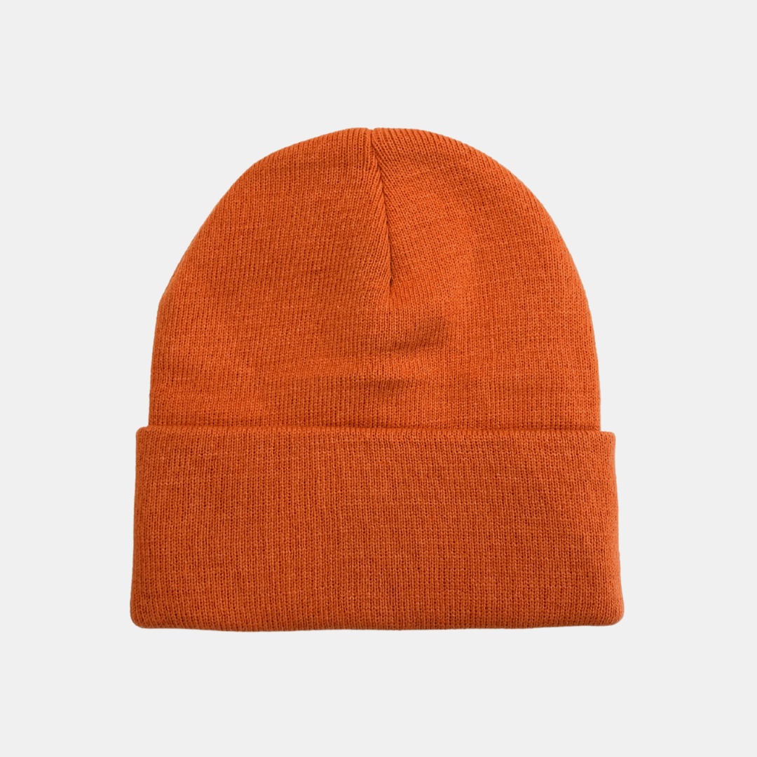 Burnt Orange Cuffed Beanie