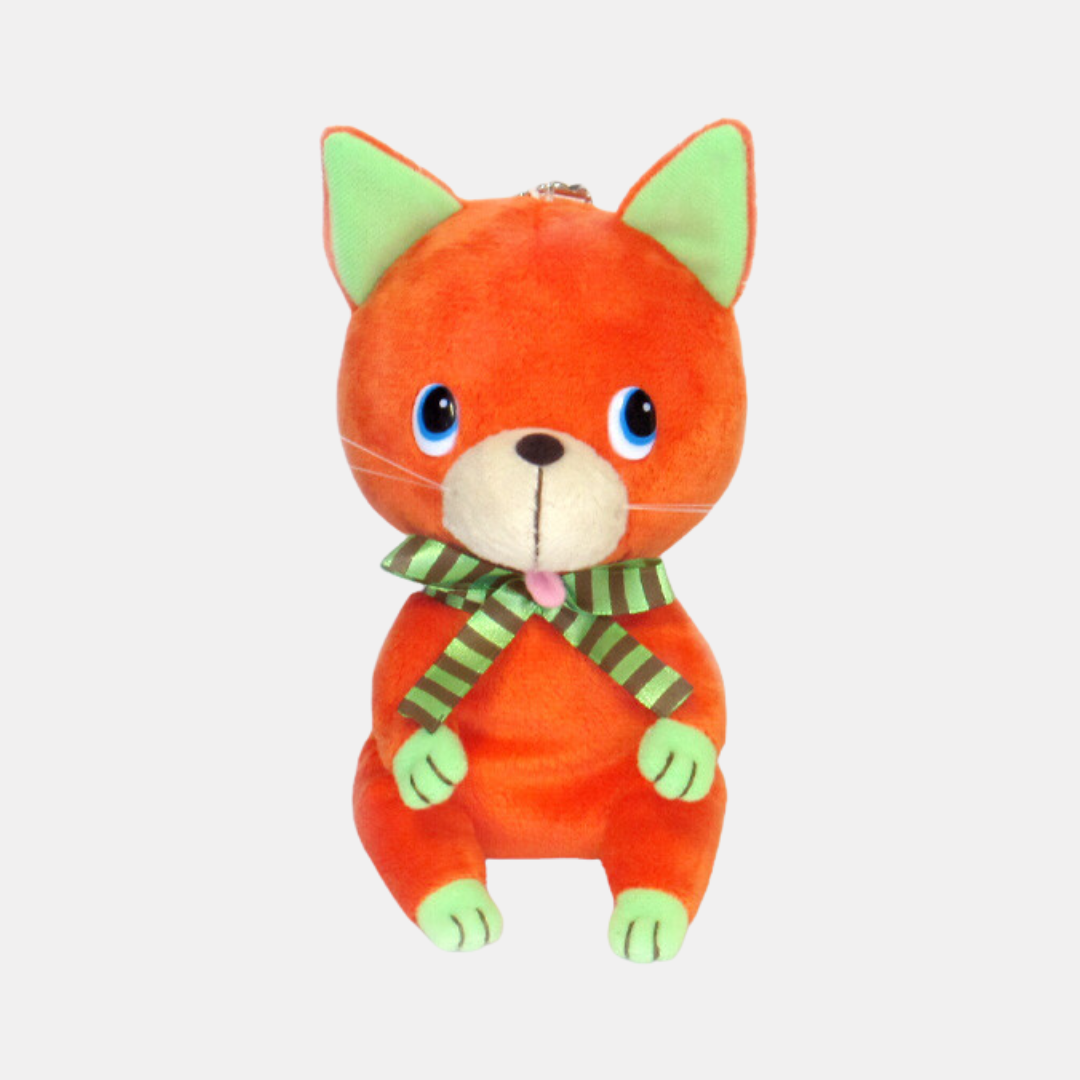 Menie & Quiche Red Cat Plush Keychain