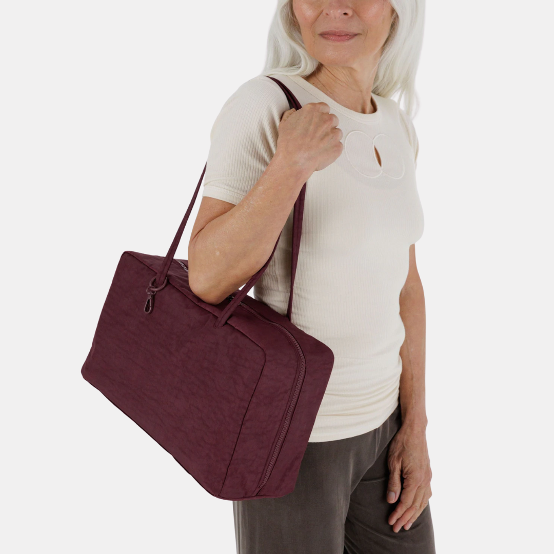 Mahogany Medium Nylon Bowler Bag
