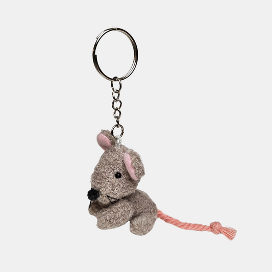 Mini Plush Mouse Keychain