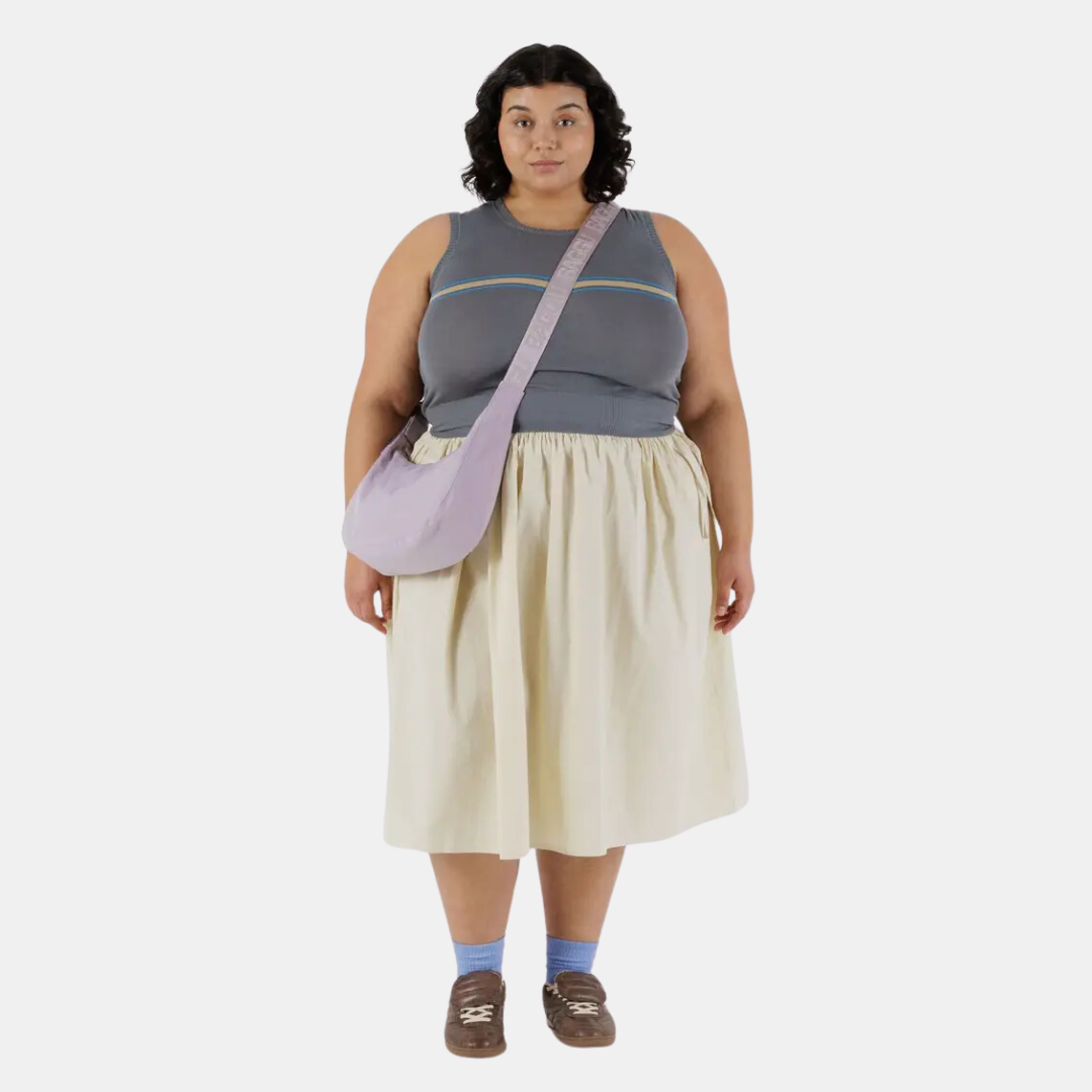 Dusty Pink Medium Nylon Crescent Bag