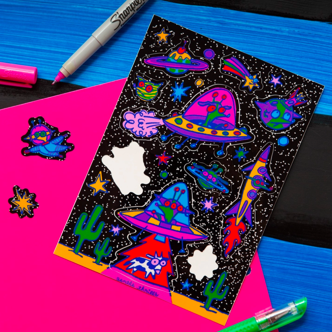 Chihuahuas In Space Sticker Sheet