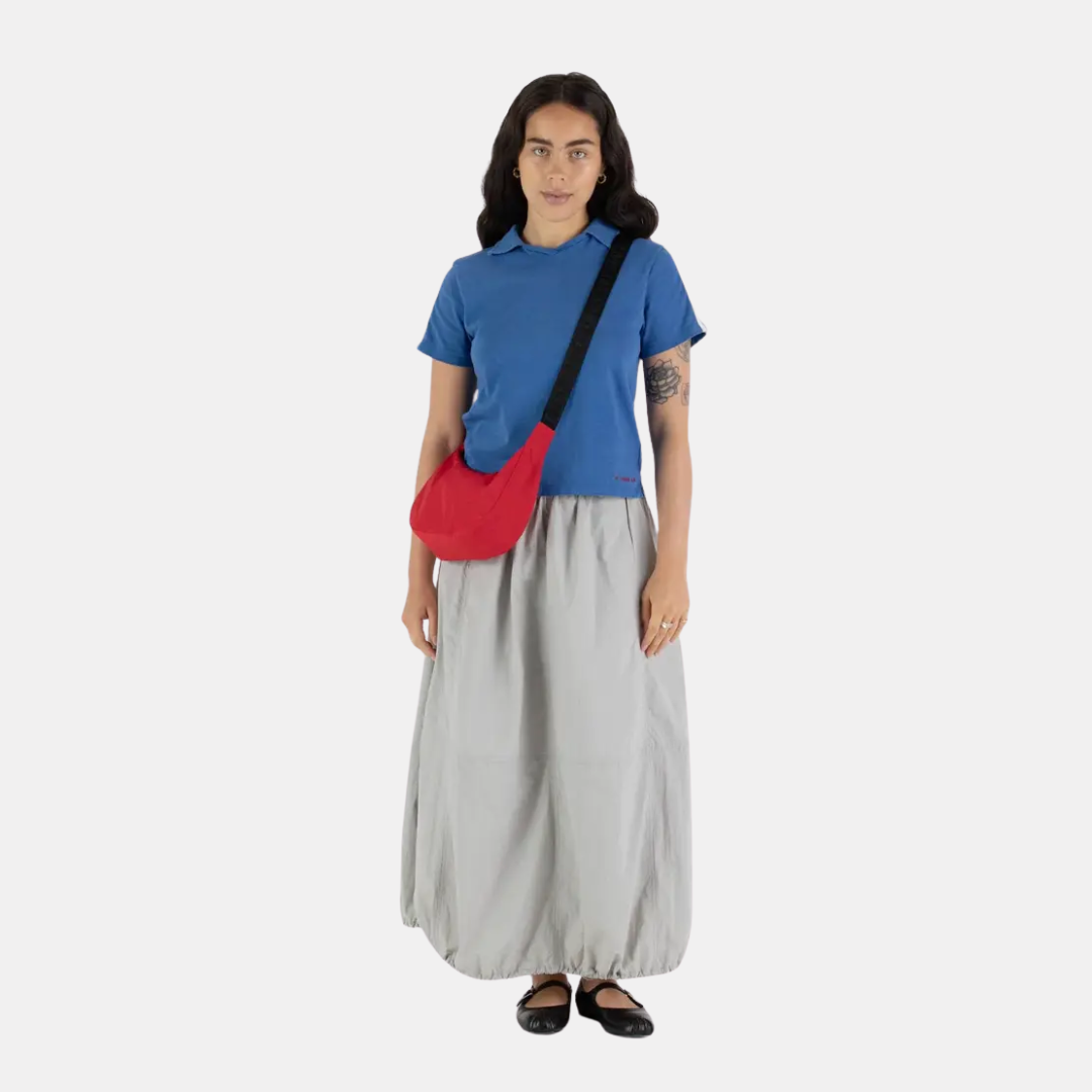 Candy Apple Small Nylon Crescent Bag