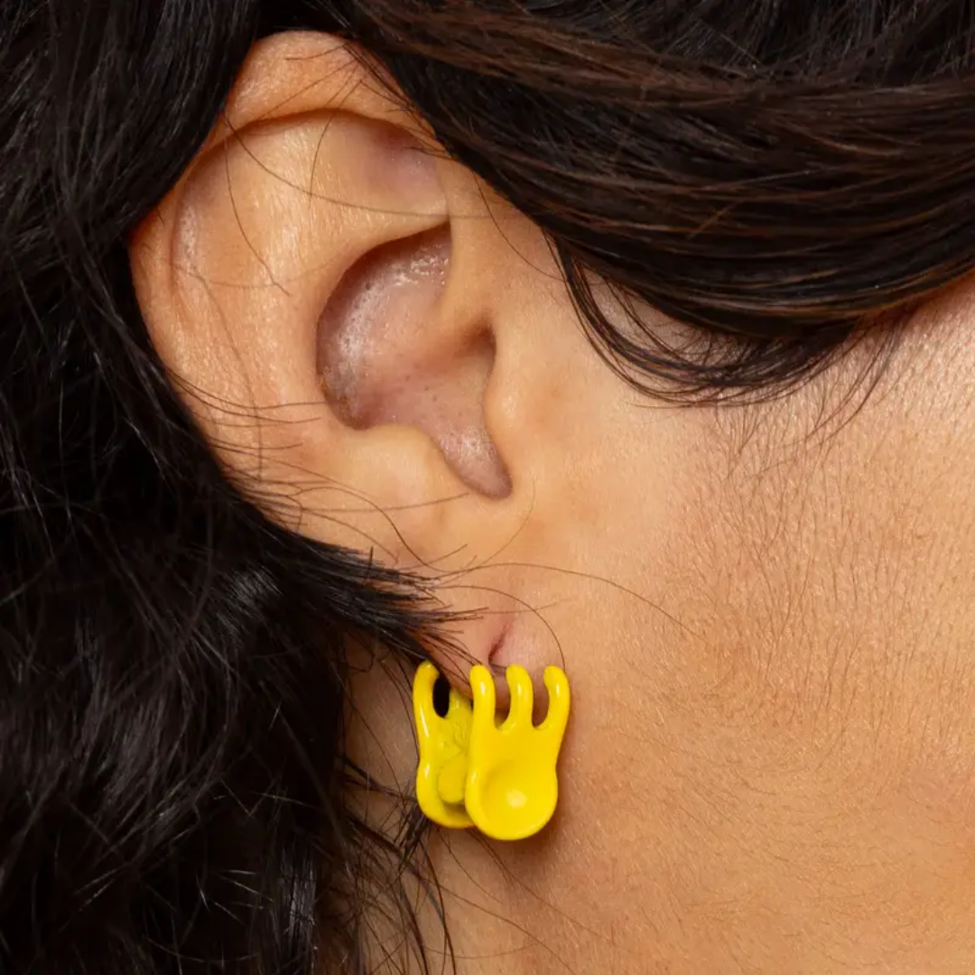Yellow Mini Claw Clip Earrings