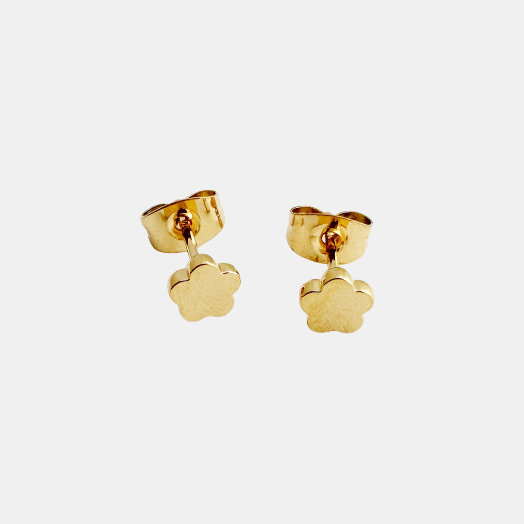 Gold Flower Power Studs