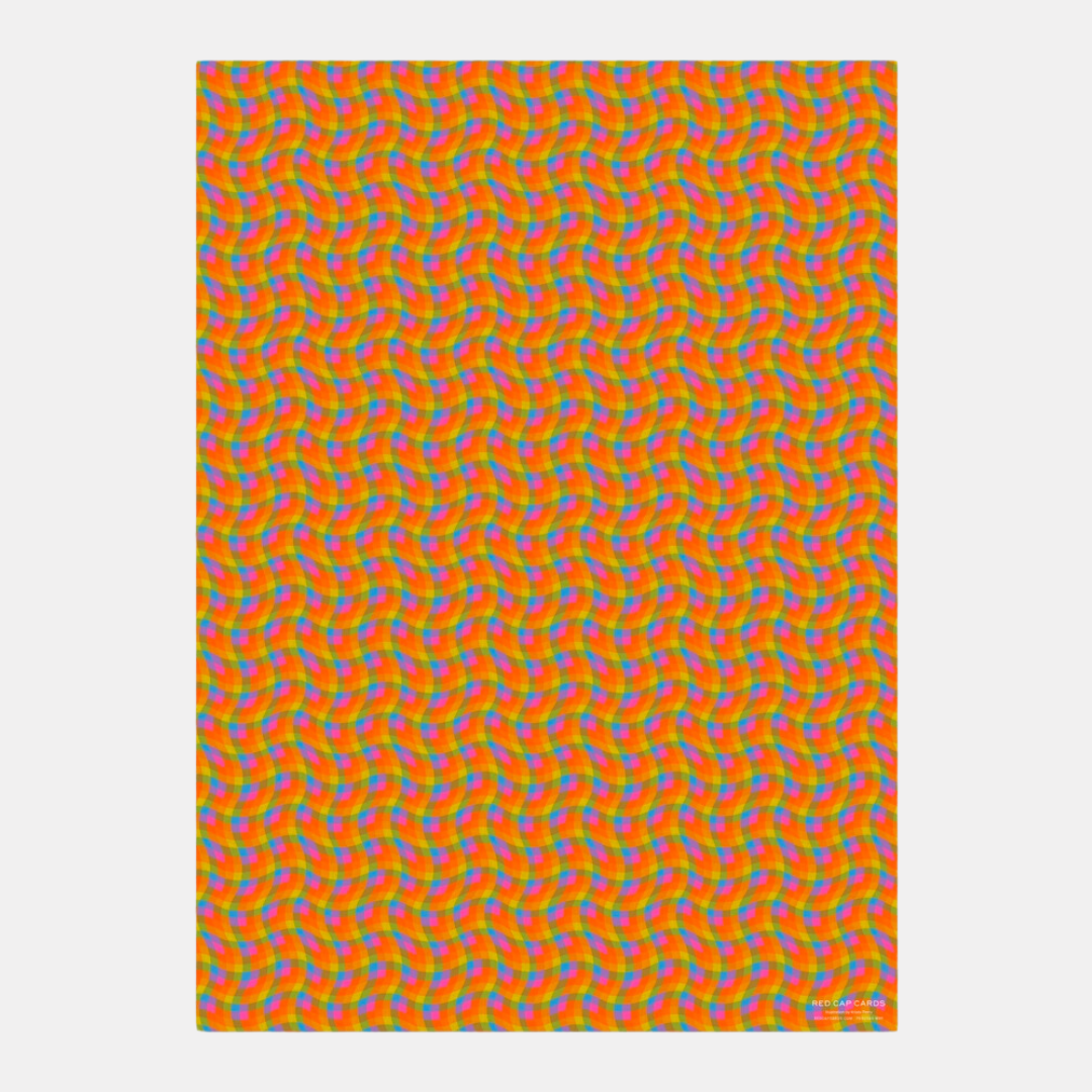 Trippy Checker Gift Wrap