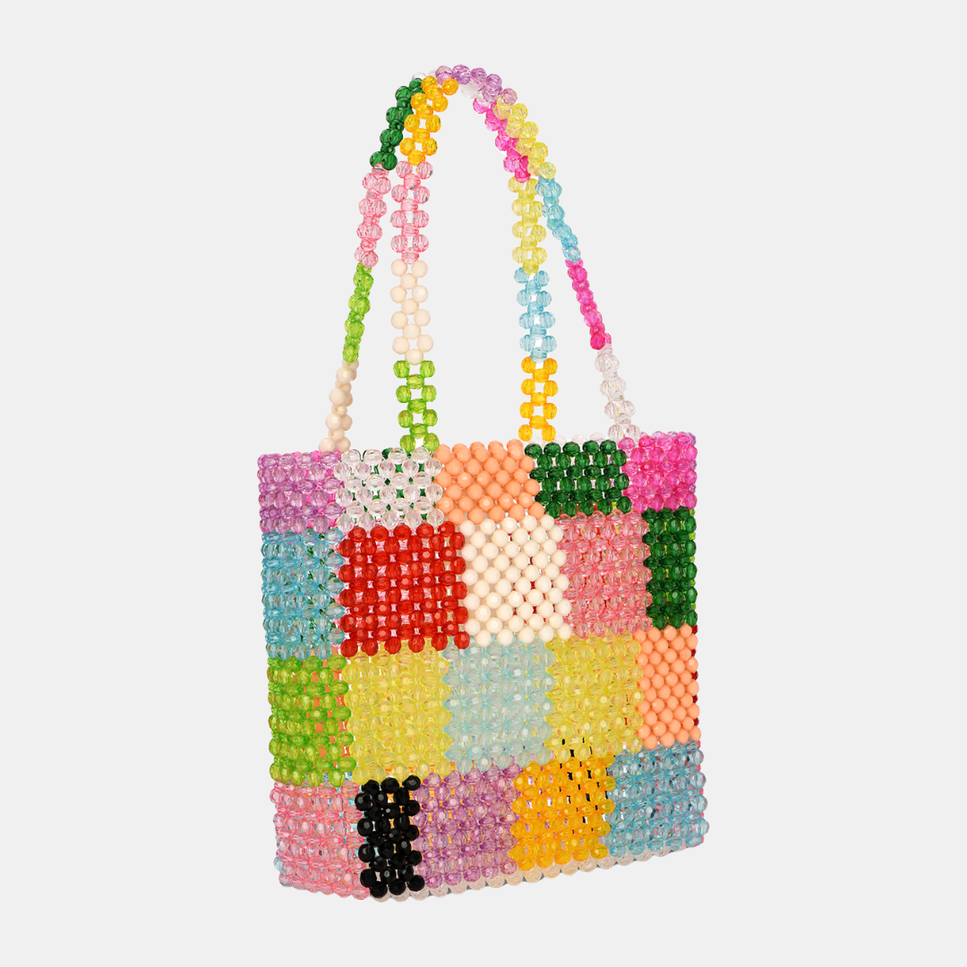 Colourblock Beaded Bag