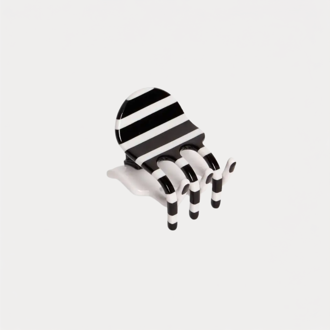 Black and White Mini Hair Claw