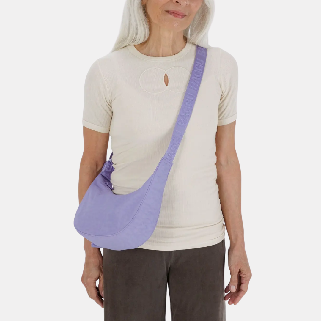 Wisteria Small Nylon Crescent Bag