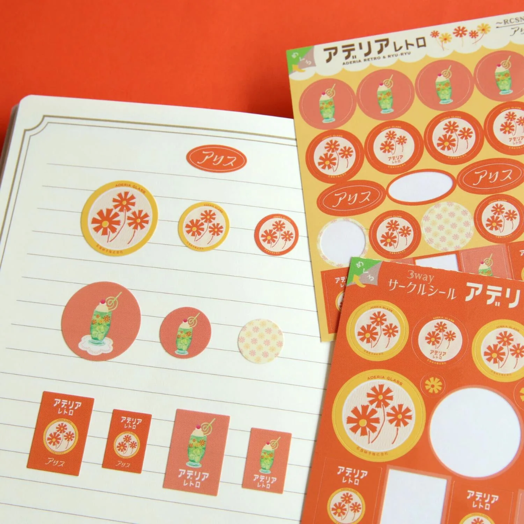 Aderia Retro Red Cosmos Sticker Sheet
