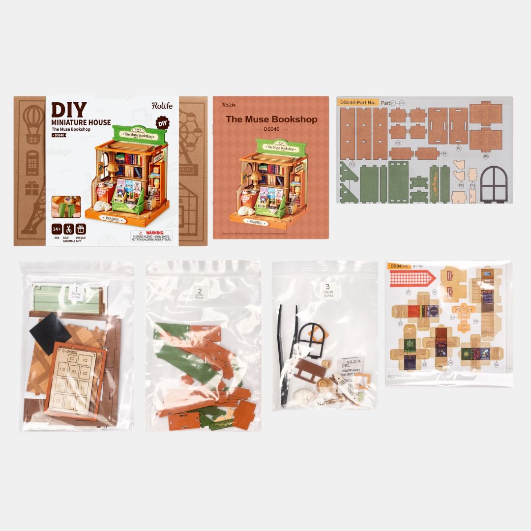 The Muse Bookshop DIY Miniature Kit
