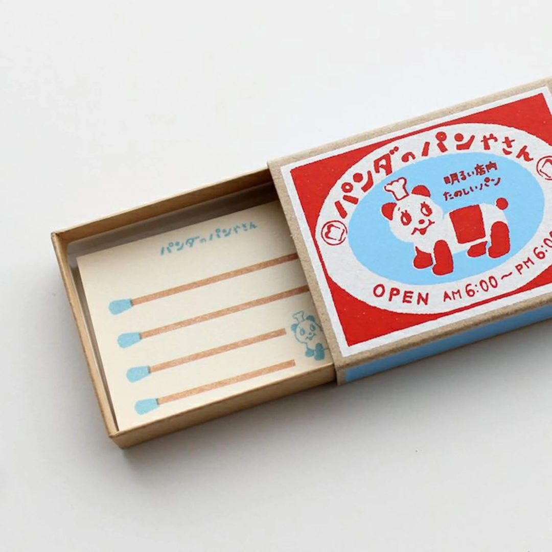 Panda's Bakery Matchbox Memo Cards