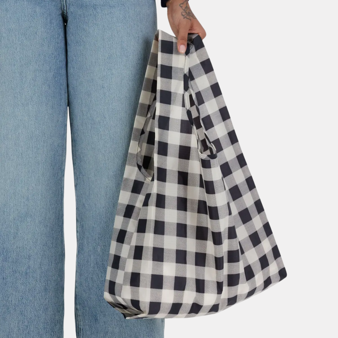 Black + White Big Check Standard Baggu