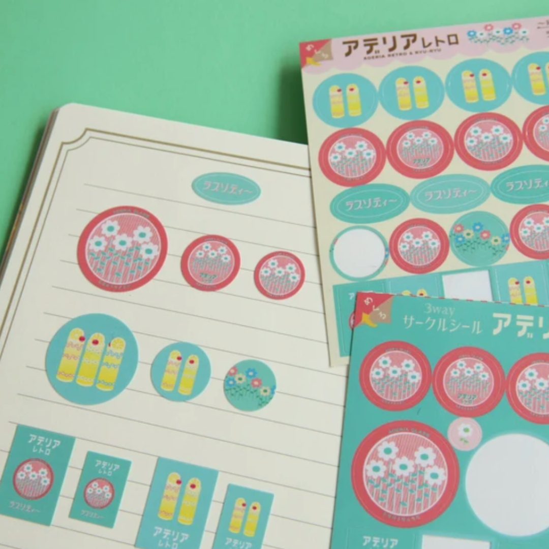 Aderia Retro Teal Rhapsody Sticker Sheet