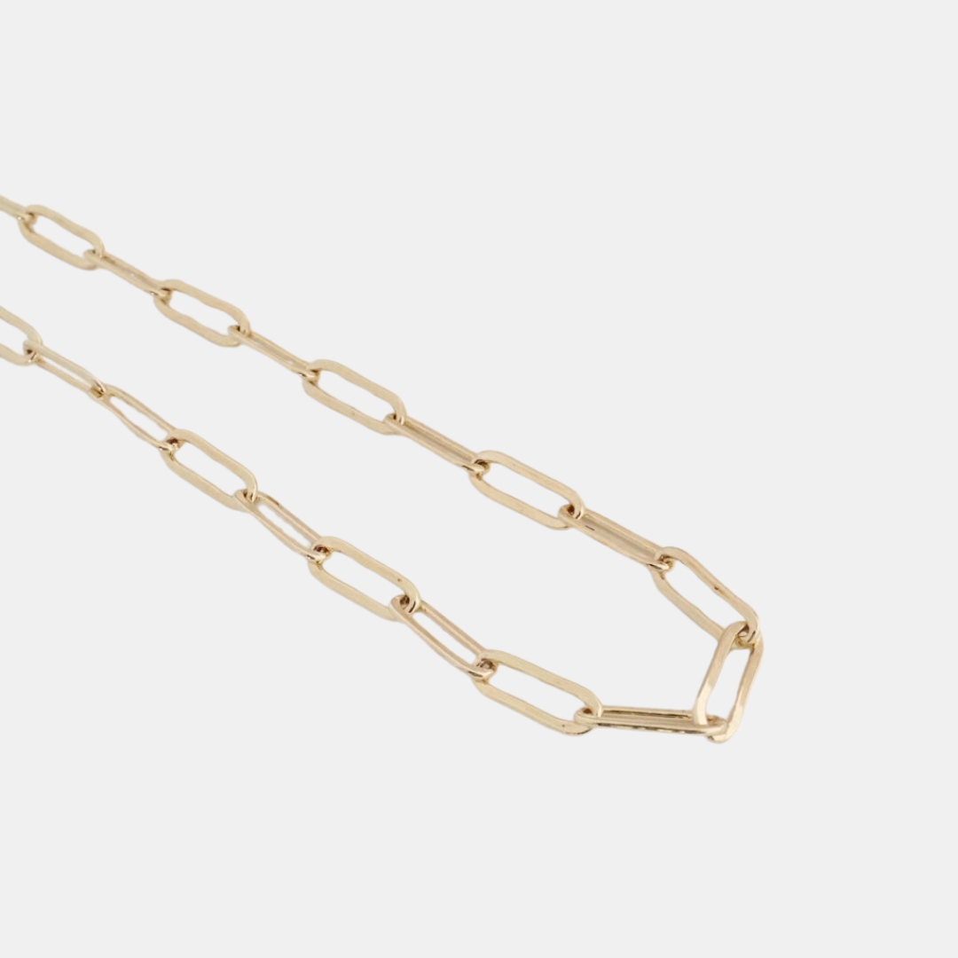 Gold Piper Paperclip Chain Necklace
