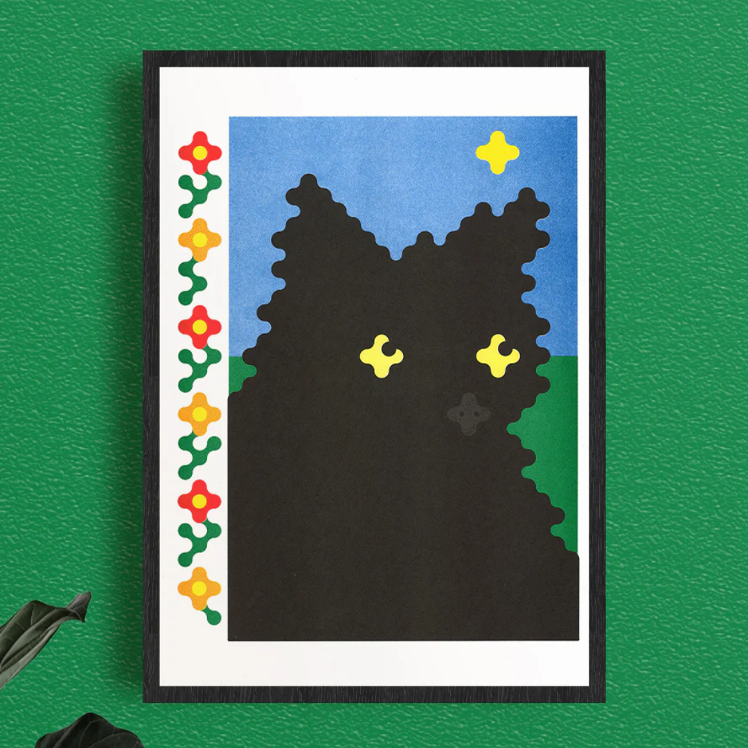 Black Cat Print