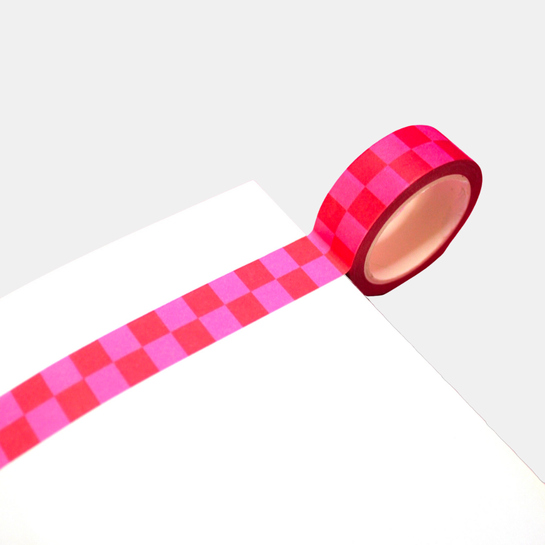 Checkered Cherry Washi Tape