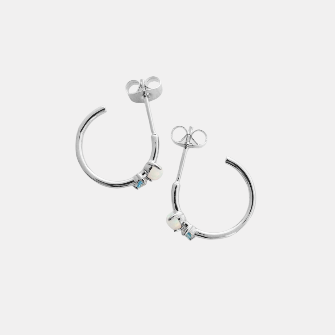 Silver Sky And Sea Hoops