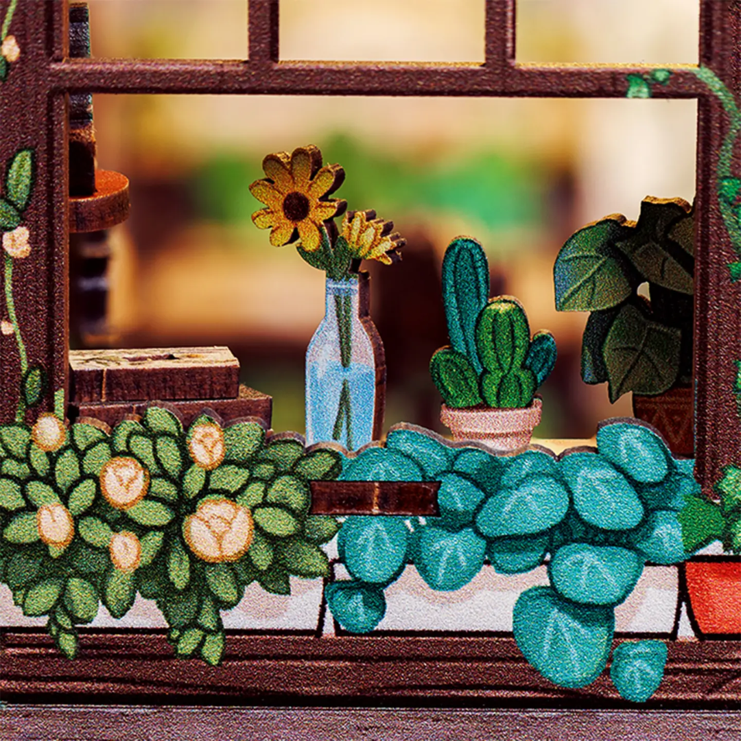 Green Life Bookshop Book Nook DIY Miniature Kit