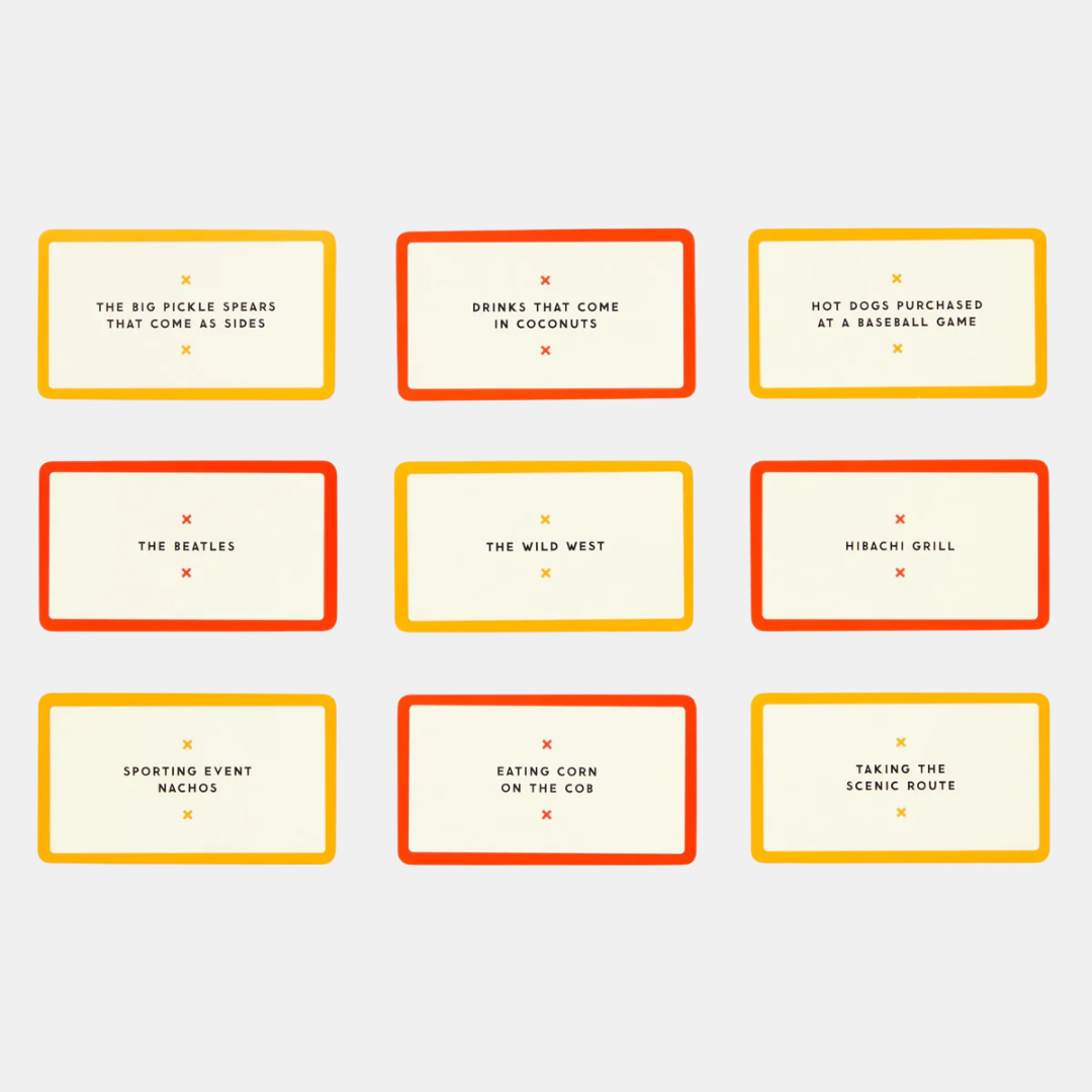 Overrated / Underrated Card Game