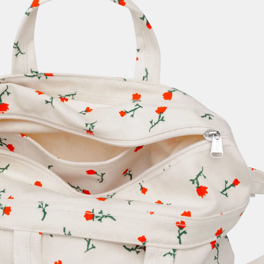 Painted Wildflower Horizontal Duck Tote