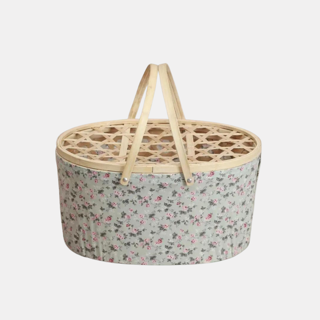 Floral Woven Basket
