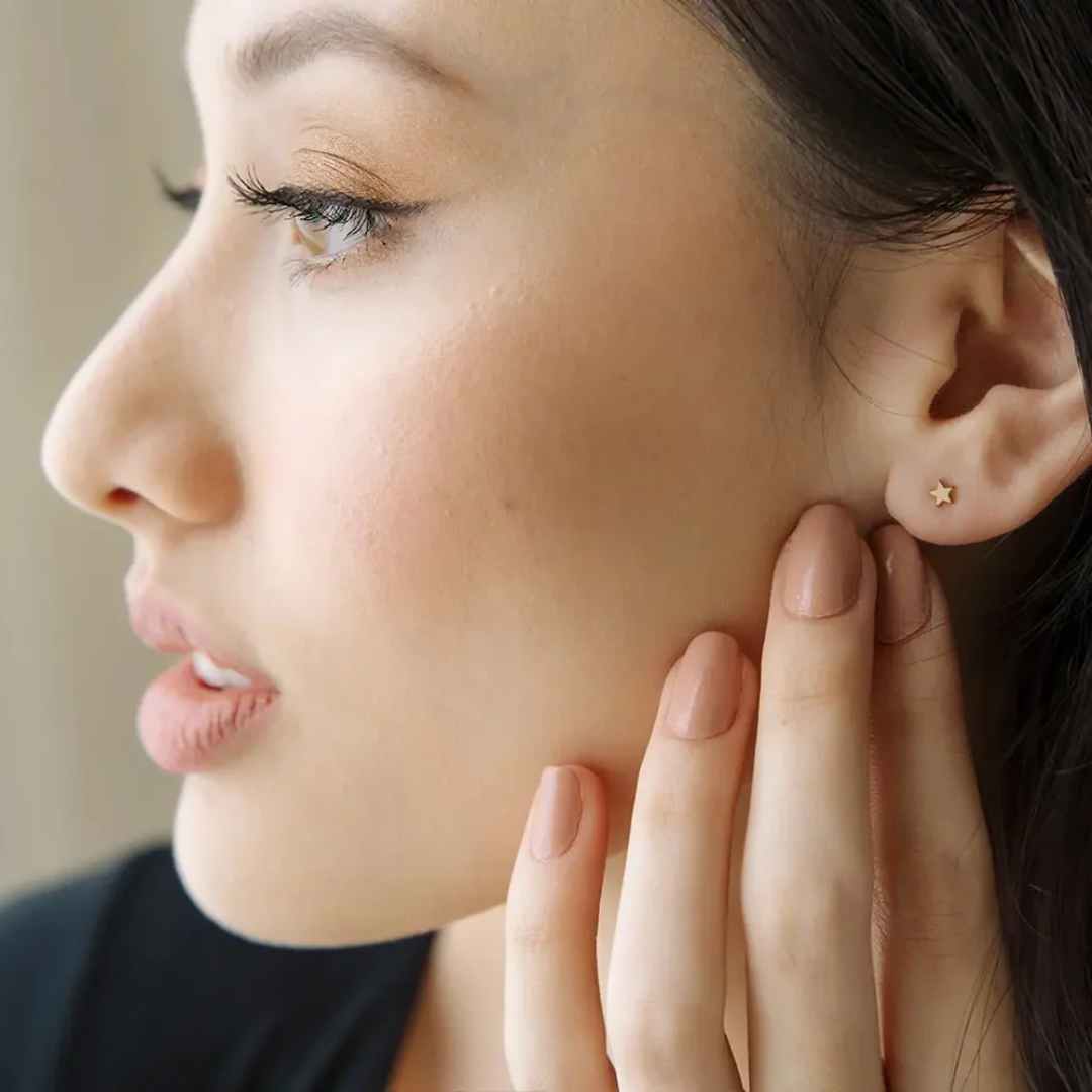 Gold Mini Star Studs