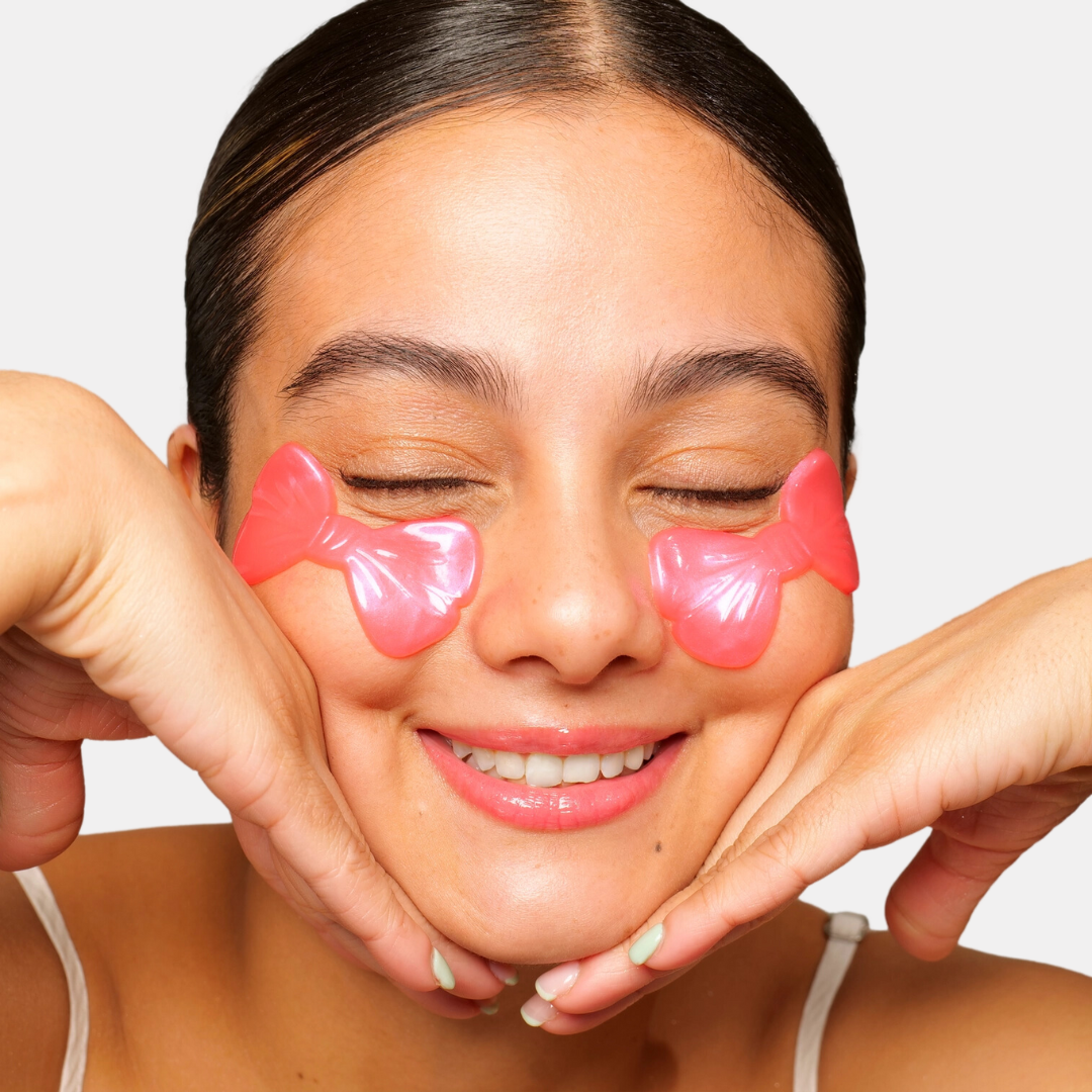 Pretty In Pink Bow Under Eye Masks