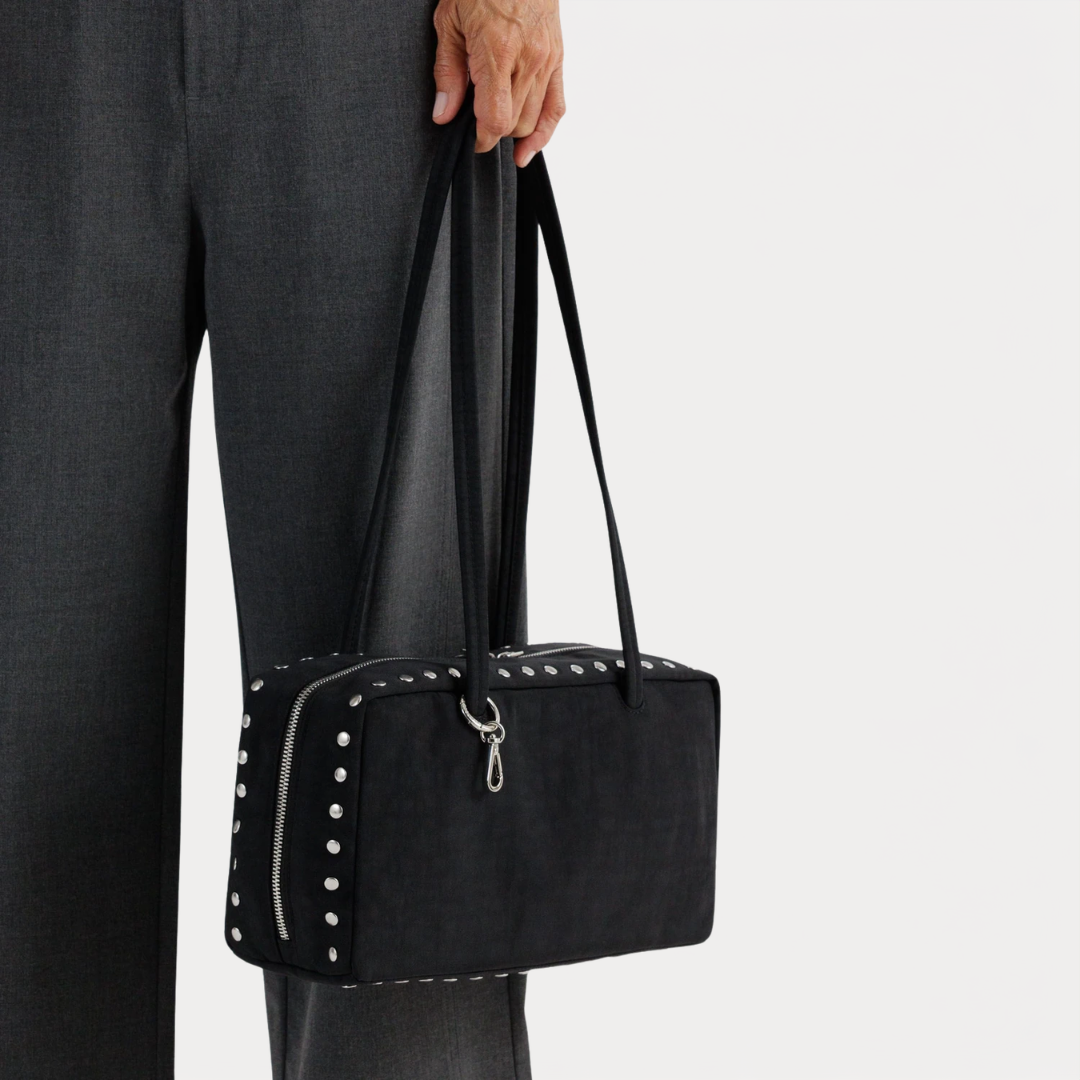 Studs Nylon Bowler Bag