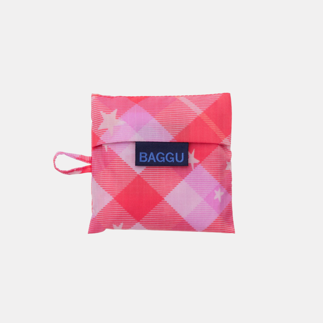 Pink Star Plaid Baby Baggu