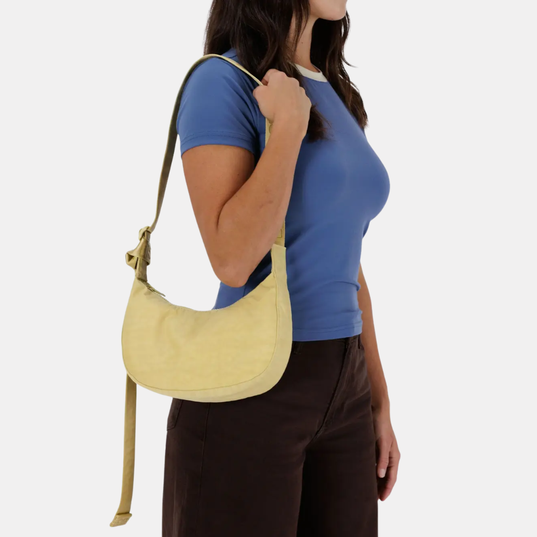 Butter Small Nylon Crescent Bag
