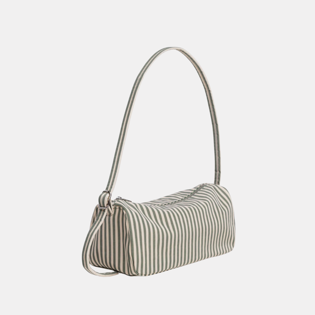 Sage Stripe Nylon Loaf Bag