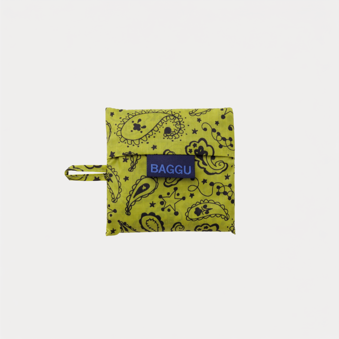 Chartreuse Paisley Baby Baggu