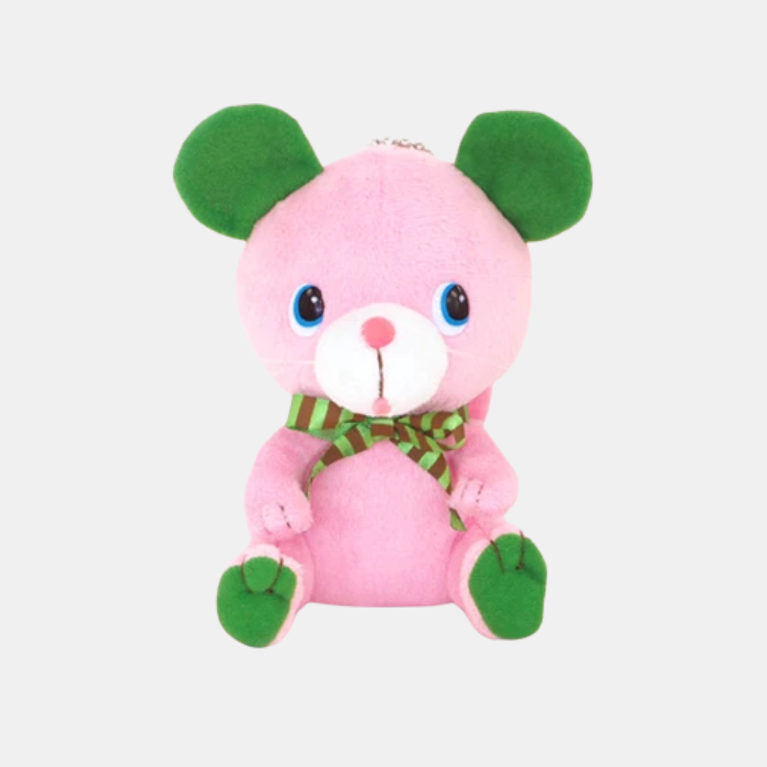 Menie & Quiche Pink Mouse Plush Keychain