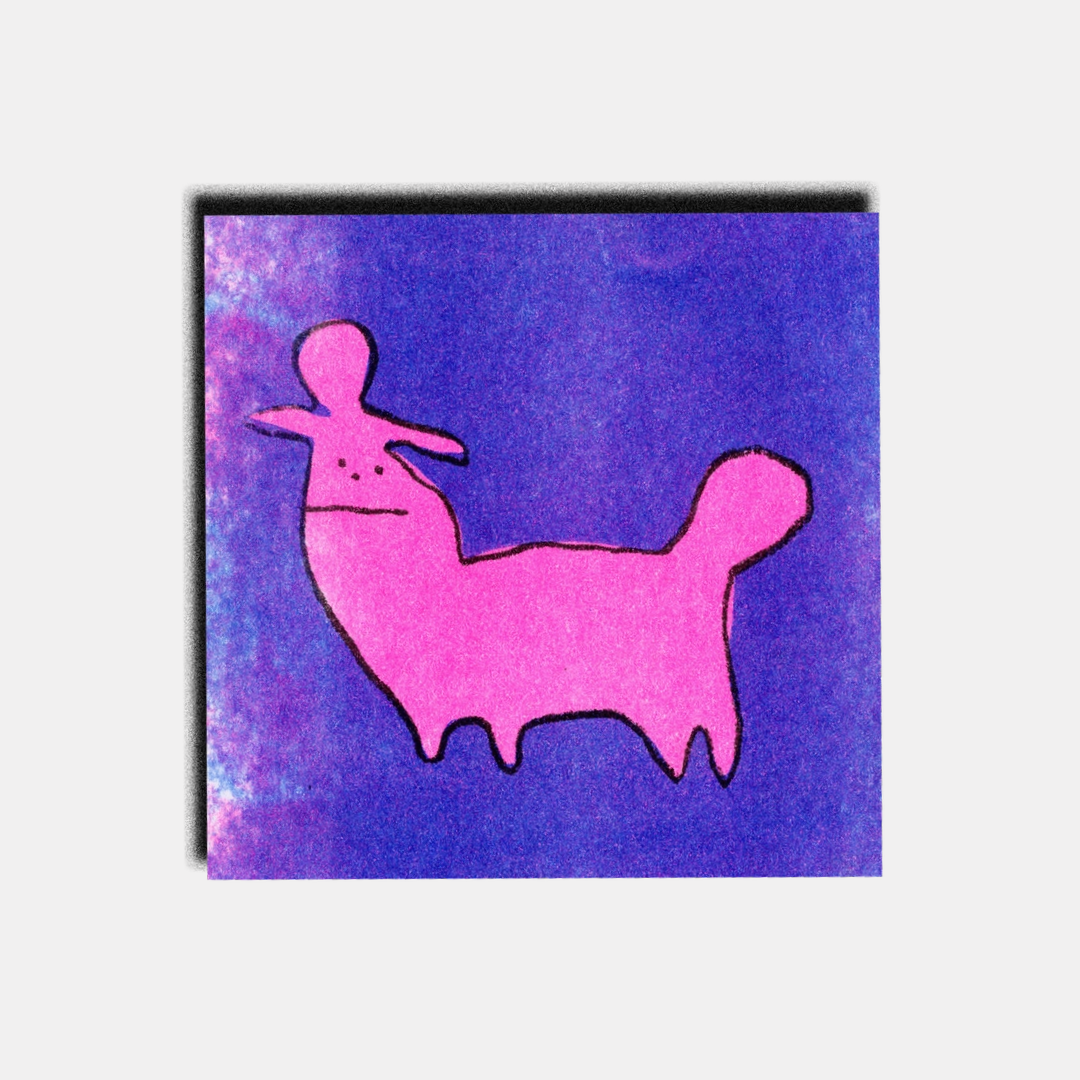 Lil' Dog Risograph Print