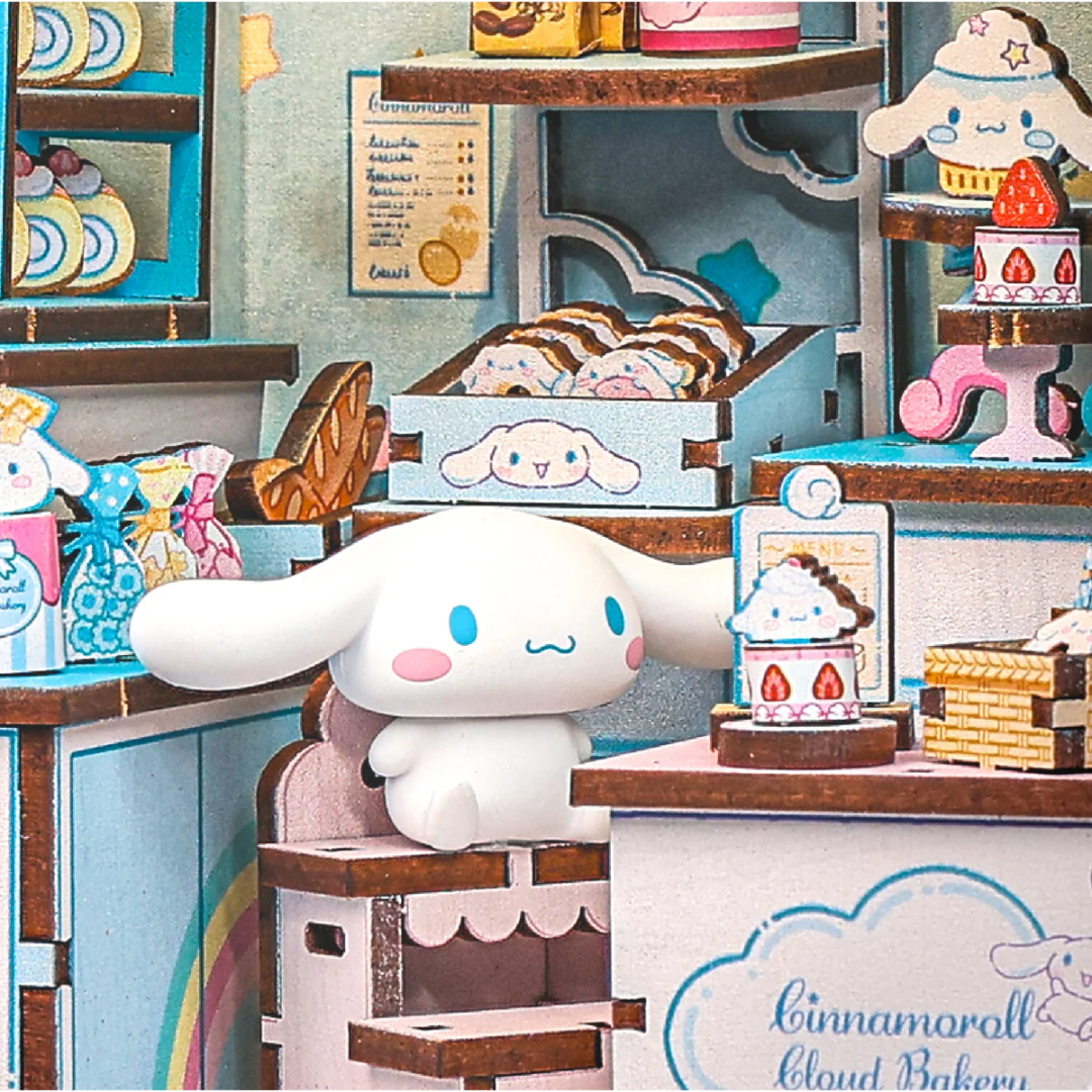 Cinnamoroll Cloud Bakery Book Nook DIY Miniature Kit