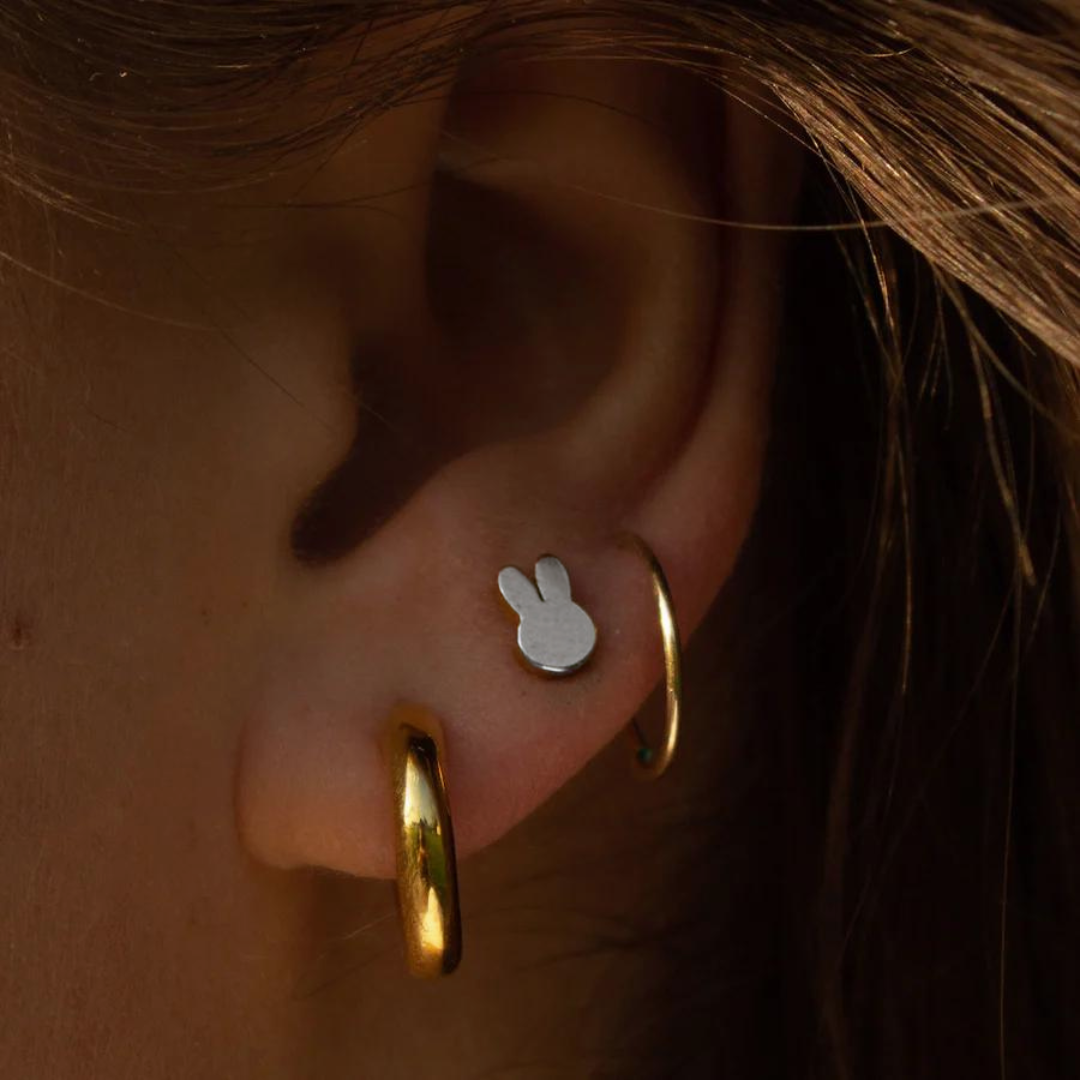 Silver Bunny Studs