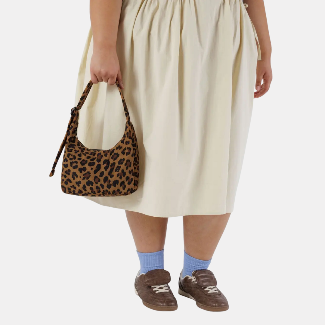Leopard Mini Nylon Shoulder Bag
