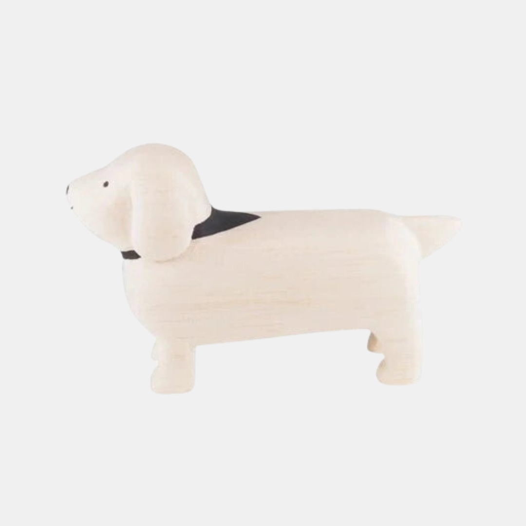 Wooden Dachshund Figurine