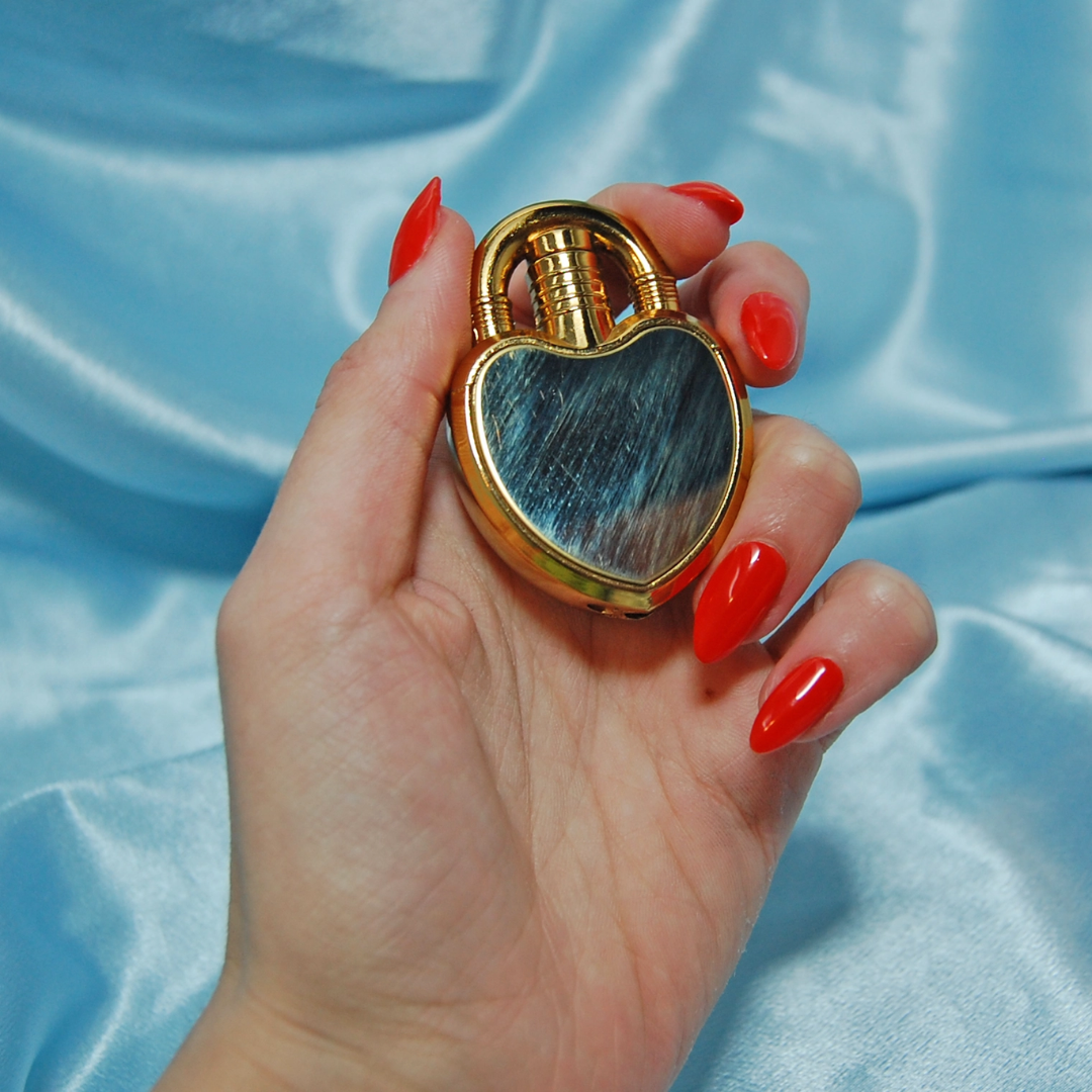 Gold Heart Lock Lighter