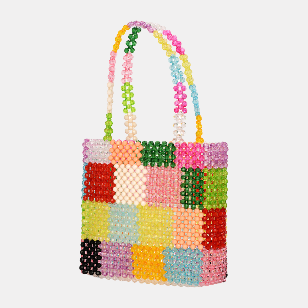 Colourblock Beaded Bag