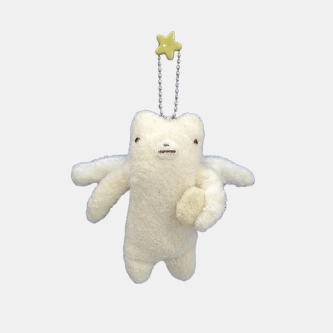 White Angel Bear Fumofumo-San Plush Keychain