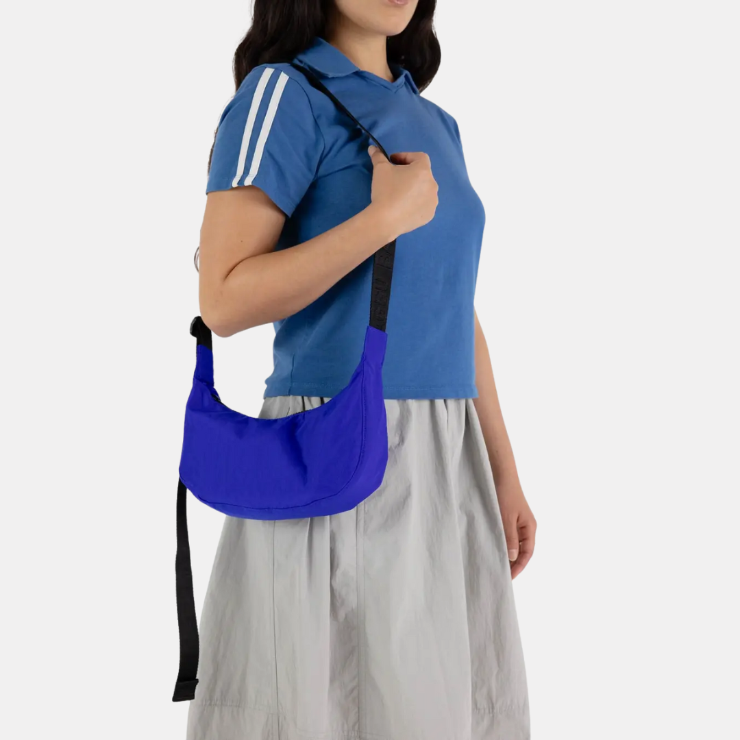 Lapis Small Nylon Crescent Bag