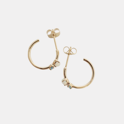 Gold Sky And Sea Hoops