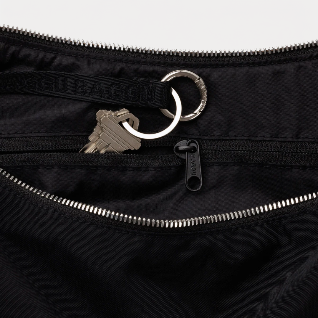 Studs Medium Nylon Crescent Bag