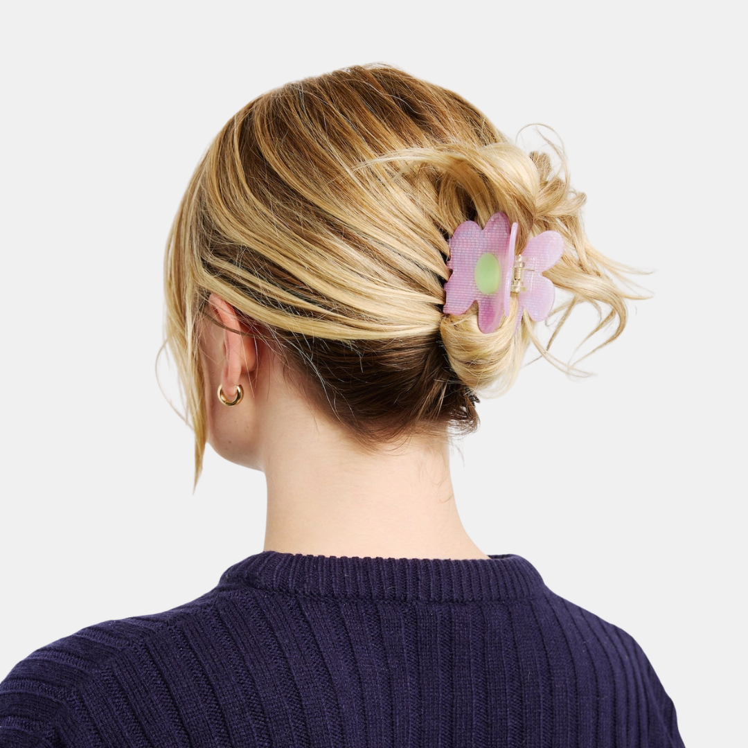 Shimmer Flower Hair Claw