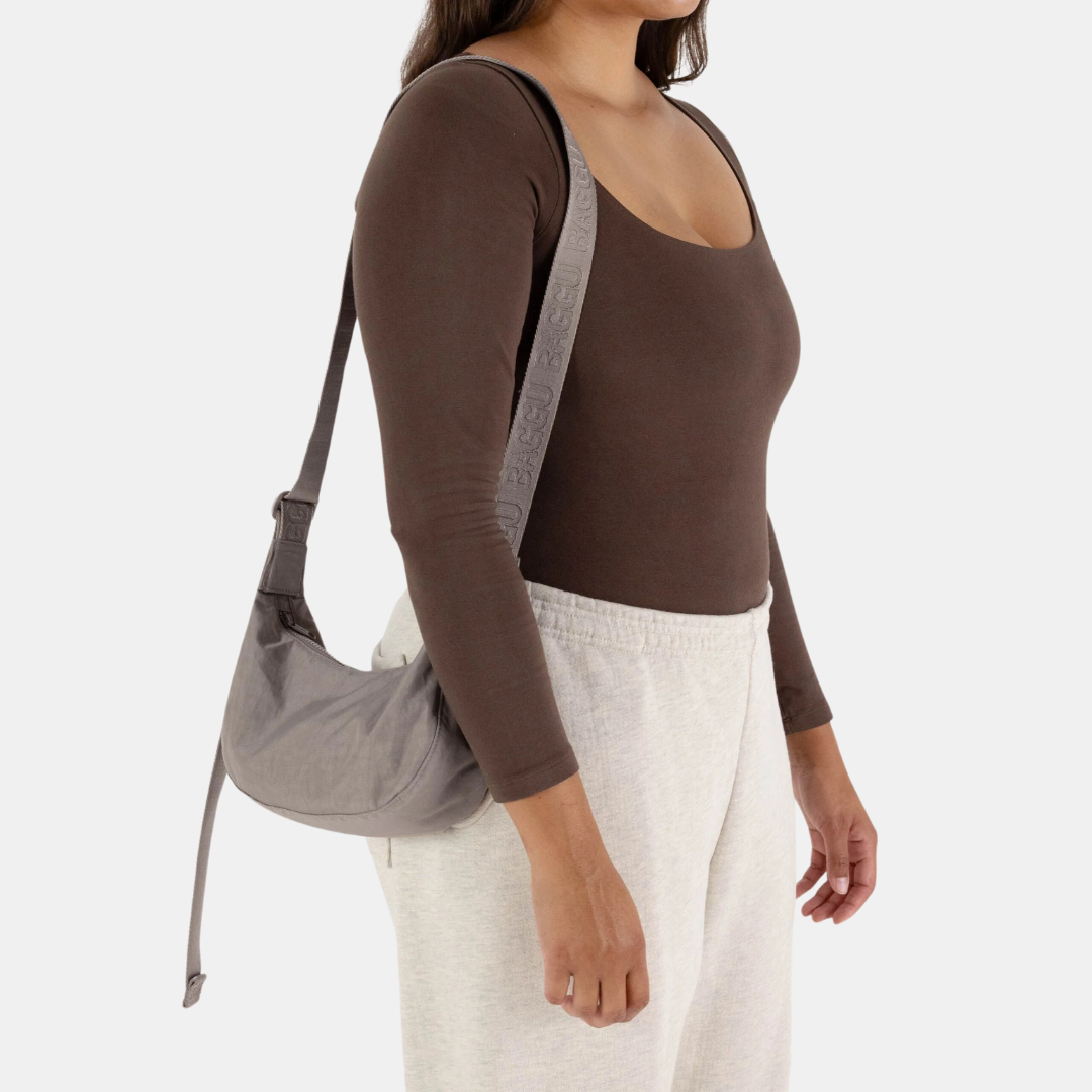 Dove Small Nylon Crescent Bag