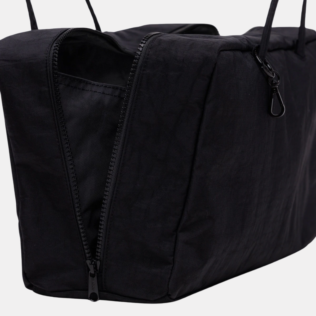 Black Medium Nylon Bowler Bag