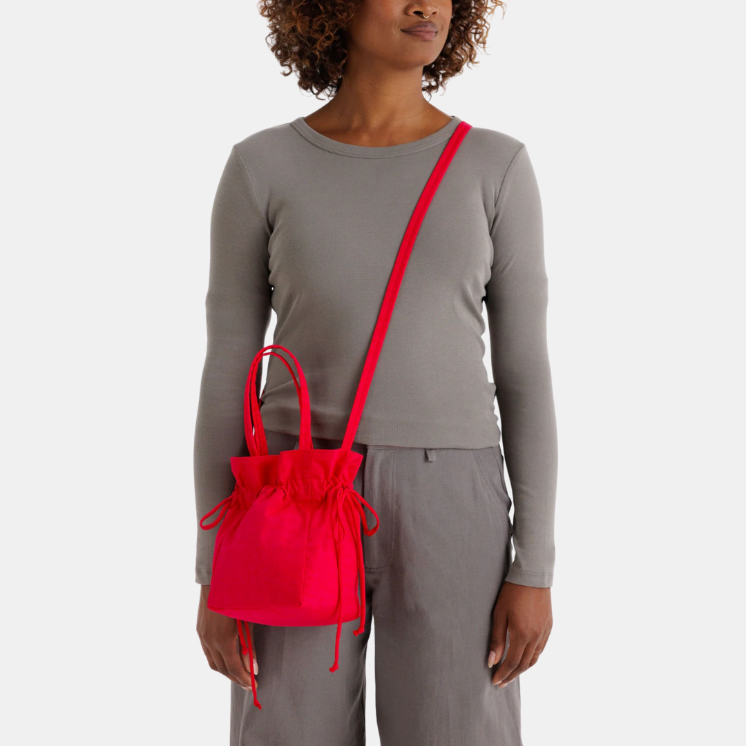 Candy Apple Nylon Drawstring Bag